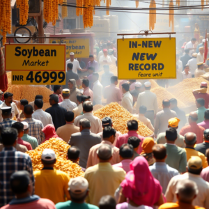 Read more about the article सोयाबीन बाजारात भरारी ! ४६९९ रुपये दराचा नवा रेकॉर्ड, जाणून घ्या पूर्ण माहिती
